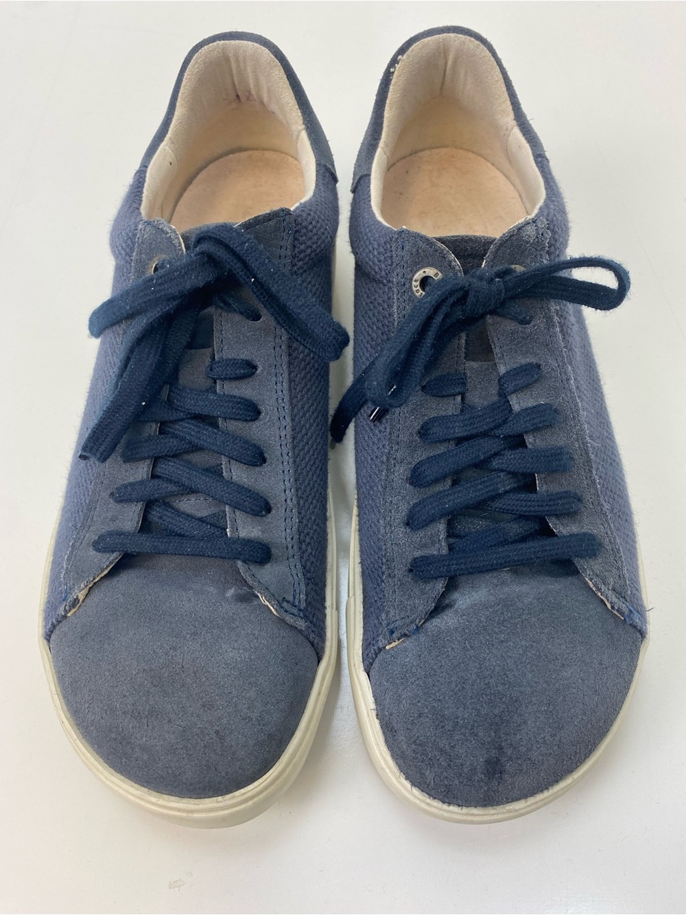 Birkenstock Navy Blue Suede and Textile Lace-Up Sneakers